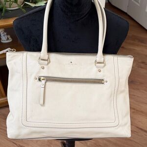 Kate Spade cream leather tote style shoulder bag